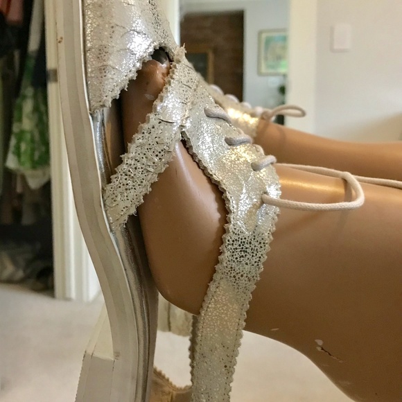 ALEXANDER WANG SILVER METALLIC OXFORDS FLATS 38 - Picture 7 of 11